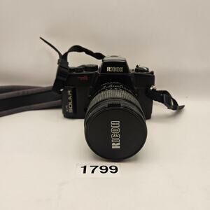 RICOH XR-7 SOLAR 35MM FILM CAMERA W/ 28-80MM LENSE RARE SOLAR POWERED UNTESTED